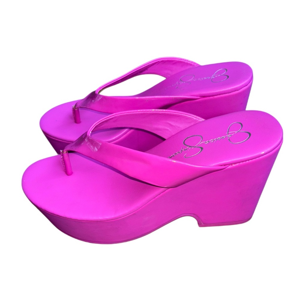 Jessica Simpson Vibrant Pink Platform Sandals